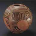 Globular pot with painted decoration, 1983. Marilyn Shula