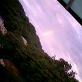 雨後的天空 彩虹與夕陽