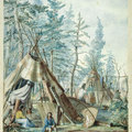 Indian encampment, fur trade era


