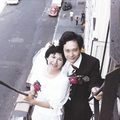 影響李安最深的女人：(1983/0819與)太太林嘉惠(的結婚照)