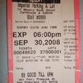 2008年9月30日舊金山叮噹車之旅-AT&T PARK 停車票