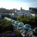 以前做浮球的綠色玻璃球也拿來展示
多特別的裝飾 全世界決無僅有的
