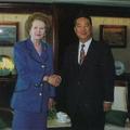 宋楚瑜接待來台訪問的前英國首相佘契爾夫人
