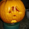 The carved pumpkin-Ghost Face