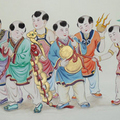 傳統吉祥畫八寶童子圖