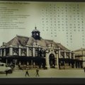 新竹車站內ㄉ照片記錄板~記錄著全台最古老ㄉ新竹火車站~