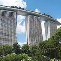 新加坡標誌性建築，懸掛在濱海灣濱海沙灘，非常美麗