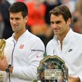 2015 溫網男單  冠軍 Djokovic 及 亞軍 Federer