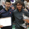 2012.6.11 右法網男單冠軍 Rafael Nadal 及左 亞軍Jokovic 
