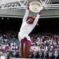 2012.7.7 溫網女單冠軍 Serena Williamsl 跳躍慶賀久違的冠軍 