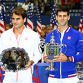 2015 美網男單 右冠軍 塞爾維亞 Djokovic 及 亞軍 瑞士 Federer