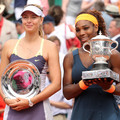 2013.6.8 圖右法網女單冠軍美國小威Serena 及 亞軍俄羅斯Sharapova