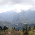 清境農場觀山驛站前山景