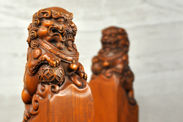 大型落款印 印材 獅子 1顆 大型落款印 印材 獅子 1顆 獅子印章-