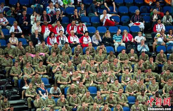 2012年倫敦奧運會上座率不高找士兵湊數