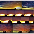 0603 右昌窗外眺望 後勁溪出海口 & 左營軍港外海。烈 焰 霞 光
