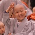 Children have their hair shaved off during the 'Children Becoming Buddhist Monks' ceremony forthcoming buddha's birthday at a Chogye temple on May 3, 2013 in Seoul, South Korea.