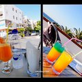 【旅行ing】－（那串起一家人的跫音）希臘Crete: 雞尾酒與橙汁色彩呼應斜陽
因為旅社搞烏龍, 最後爭取到貴賓待遇, 雞尾酒無限暢飲
