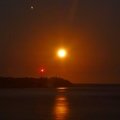 黃金海岸看日落與月升
