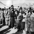 1948年3月，北平市，逃避戰亂的中國北方難民。