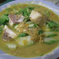 南瓜湯+黃薑調味包煮鮮魚...