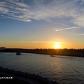 85℃與海霸天加上花蓮港景觀橋的日出海平面