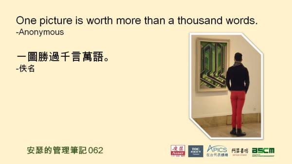 一圖勝過千言萬語One picture is worth more than a thousand words. - 安瑟管理文摘 - udn部落格