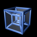 四維方體三維投影動畫（單旋轉）--〈維基〉