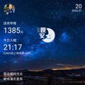 晚安打卡圖，2026.01.20，雲朵嚼歲月光，變成漫天星辰