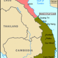 南越和北越的國土分裂圖