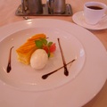 神戶牛排午間套餐的咖啡  甜點則是伊藤先生招待
