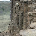 Rock Climber and Echo Basin in Vantage