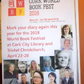 Cork World Book Festival Poster - (Lower, purple dress) the only Asian Writer Ying-Tai Chang張瀛太 科克世界圖書節海報─（下排，右二）唯一的亞洲作家 張瀛太