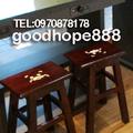 台北-(信義)基隆路投幣火鍋-HVT-8311實木鑲貝板凳