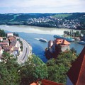 Passau is the confluence of the rivers of Ilz,Inn and Danube in Salzburg Austria