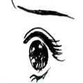 簽字筆塗鴉 - 女眼 (184x250)