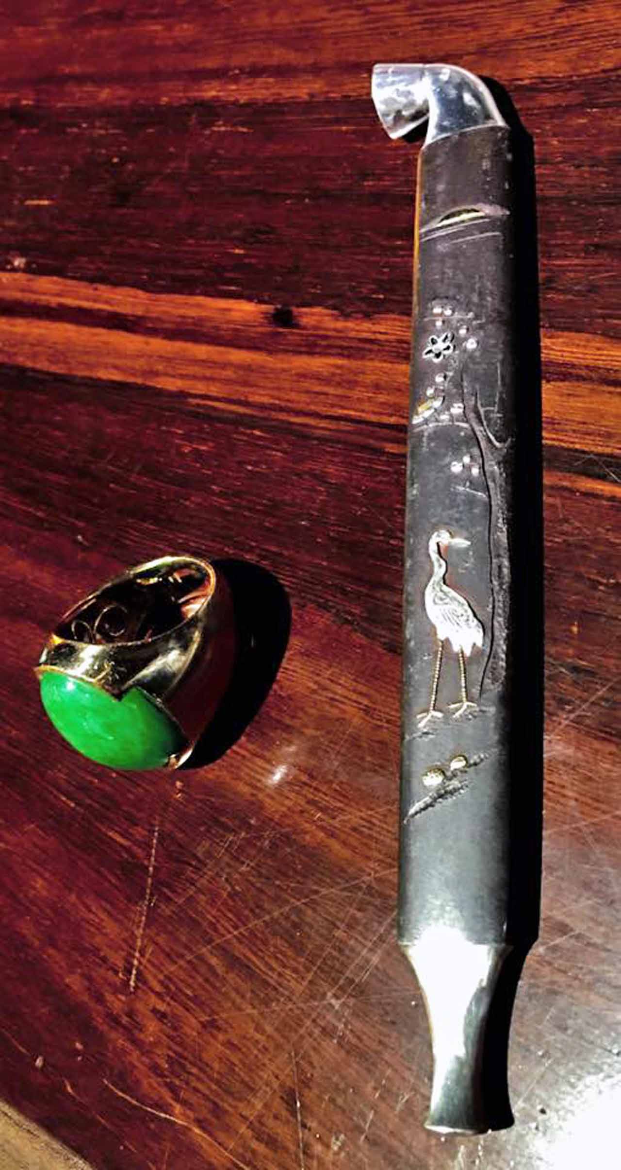 江戶晚期「柳川款鑲嵌銀銅梅鶴銀煙管」的文化內涵- 雪泥鴻爪- udn部落格
