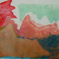 [戀山戀海] 山山水水， 壓克力/軟紙板，45x50cm, 2012