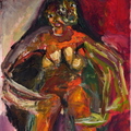Woman in movement No.1 , acrylic on paper, about 21x29.5cm, 1996