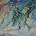 Inv.P-1996.05, Ice skating no. 2, dispersion on paper, around 21x29.5, 1996