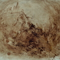 14．沉淪，咖啡渣畫，39x27cm，2013