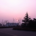 中国二线城雾霾夕照1