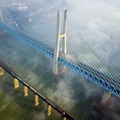 世界首座雙層六线鋼桁梁鐵路斜拉橋 新白沙沱長江特大橋