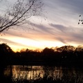湖邊夕陽