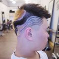 高雄花園髮藝 Nick 創意刻字 
