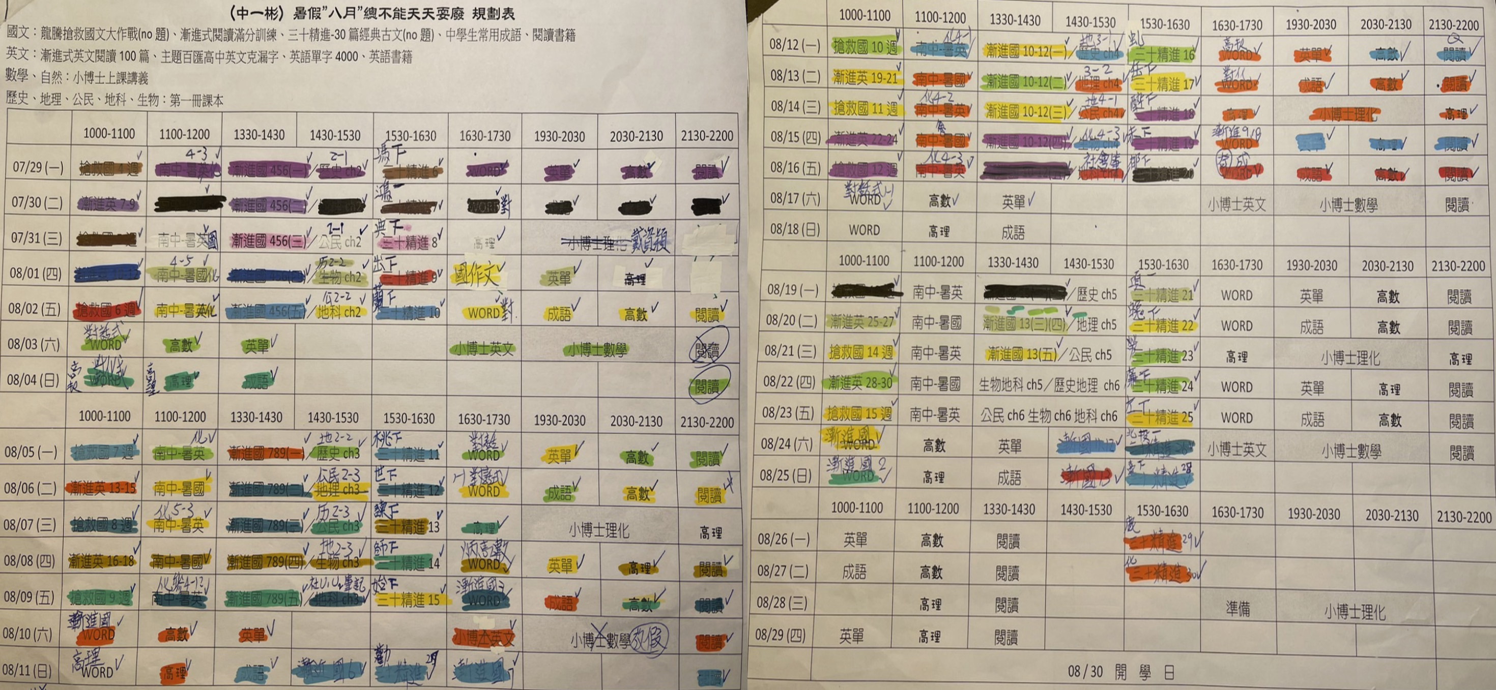 暑假快結束囉～你得到什麼呢？ - 半吊子人生- udn部落格