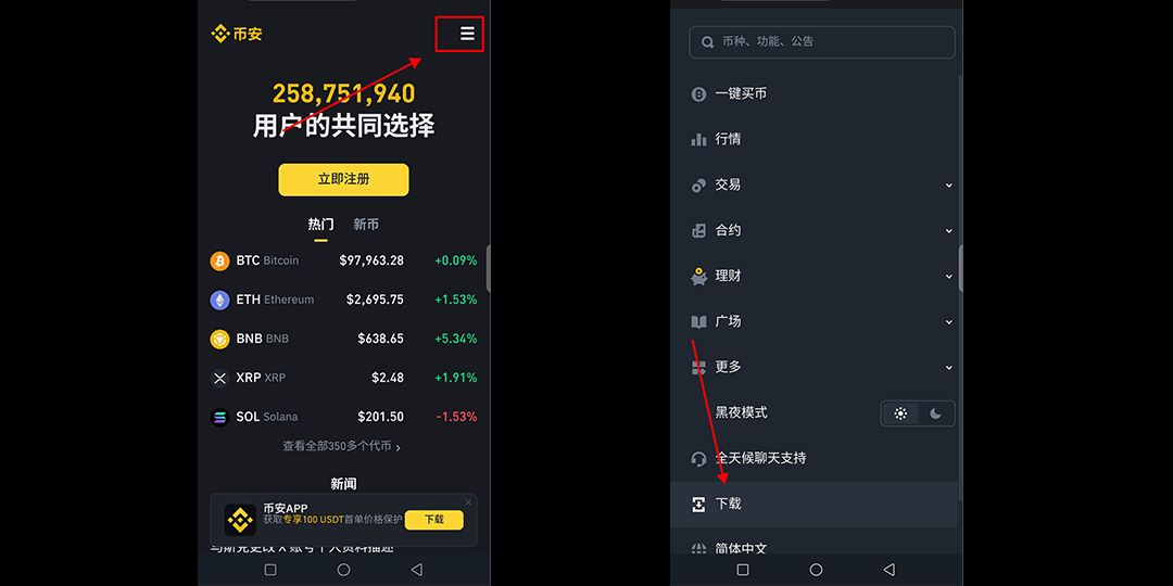下载APP列表