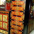 西藏櫃-九抽雪獅彩繪文件櫃-1