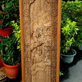 『福祿壽』老木雕花板掛飾-1