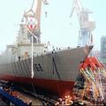中國最新軍艦下水沒裝球鼻艏被吐槽 011